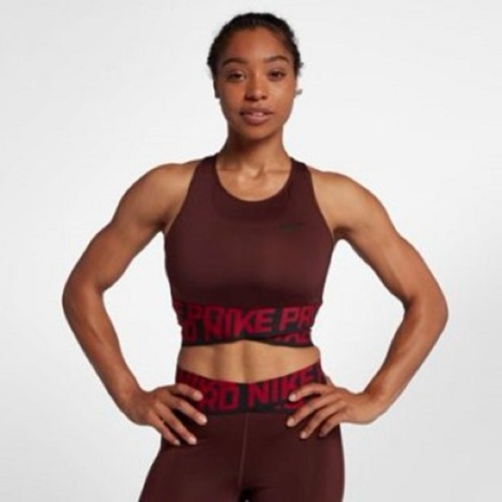 Nike Pro leggings and cropped top set.